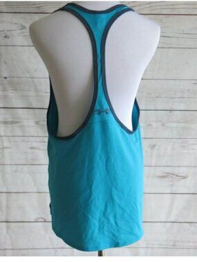Under Armour Loose Fit Heat Gear Racerback Athleisure Workout Top - Size Medium